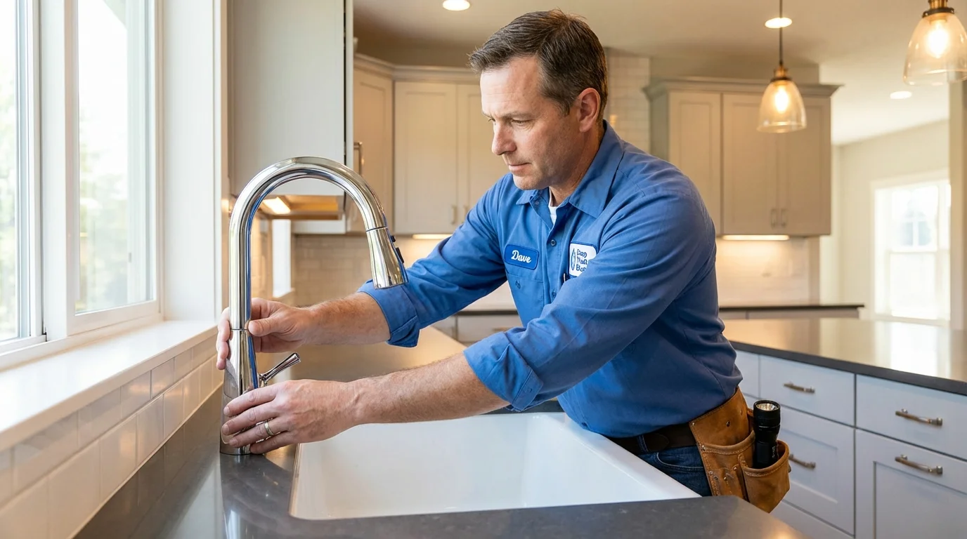 Kitchen faucet installation by Johns Plumbing LLC in Yutan